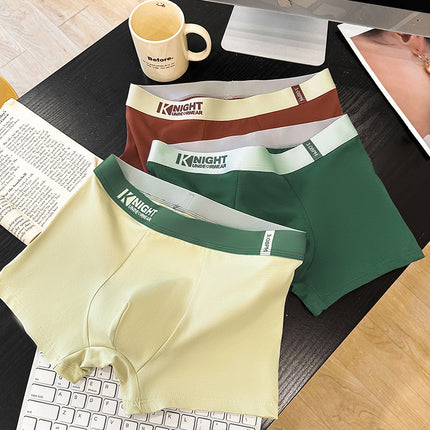 Men’s Letter Print Cotton Sports Shorts – Breathable & Antibacterial