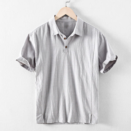 Men’s Breathable Cotton & Linen Casual Shirt