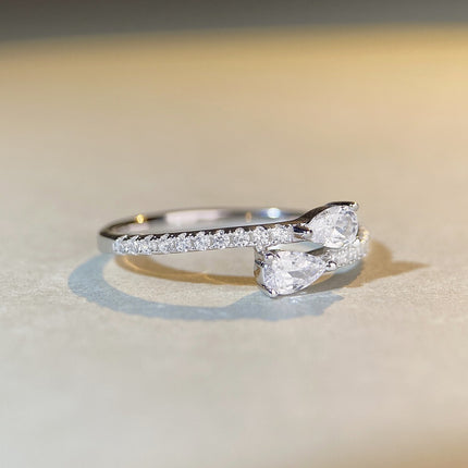 Original Design Sterling Silver Water Drop Ring
