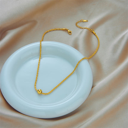 Gold Geometric Titanium Steel Pendant Necklace