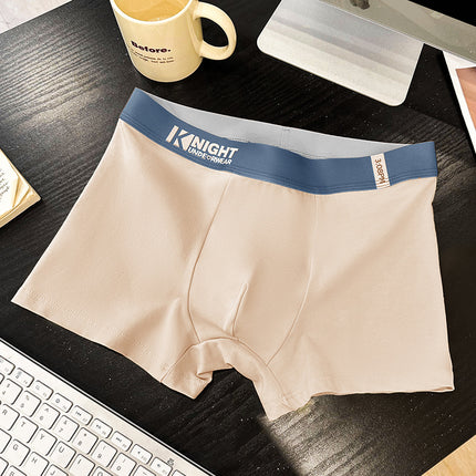 Men’s Letter Print Cotton Sports Shorts – Breathable & Antibacterial