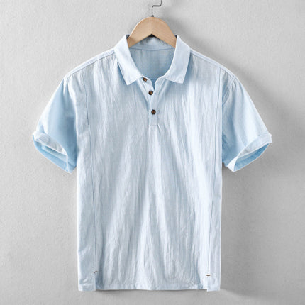 Men’s Breathable Cotton & Linen Casual Shirt
