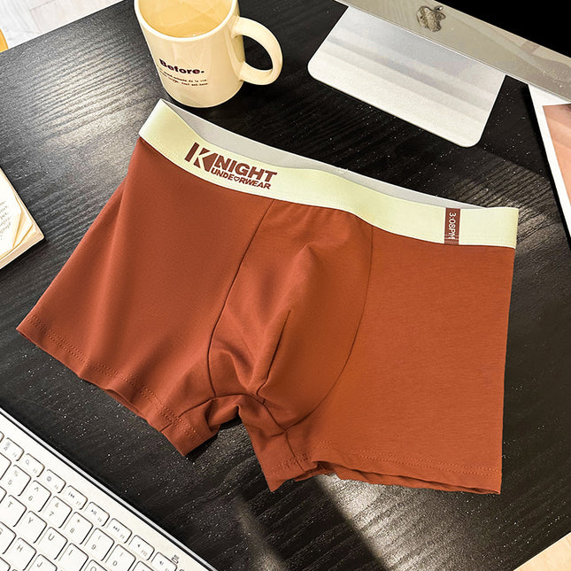 Men’s Letter Print Cotton Sports Shorts – Breathable & Antibacterial