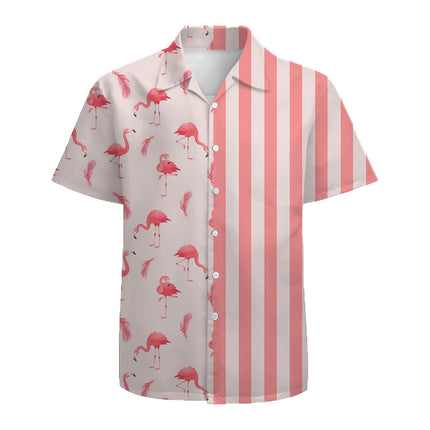 Men’s Summer Striped Digital Print Cardigan Shirt