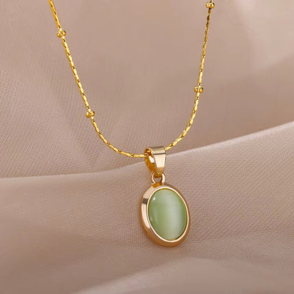 "Titanium Glow Oval Cat's Eye Pendant Necklace"







"Titanium Glow Oval Cat's Eye Pendant Necklace"