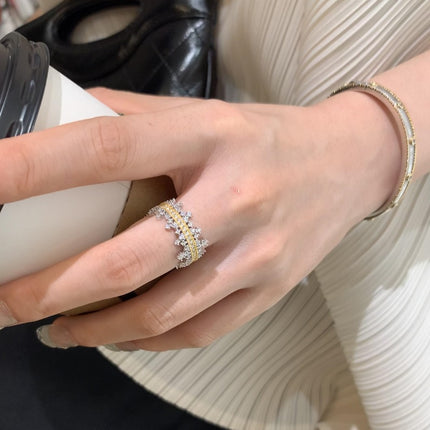 Snowflake Crown Row Diamond Ring