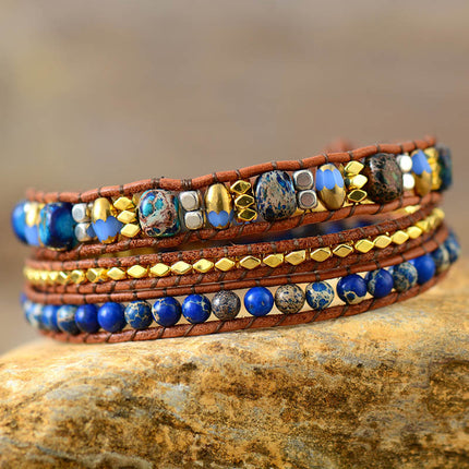 Handmade Semi-Precious Stone National Style Couple Bracelet