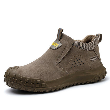 Industrial Safety Suede Leather Steel Toe Work Boots