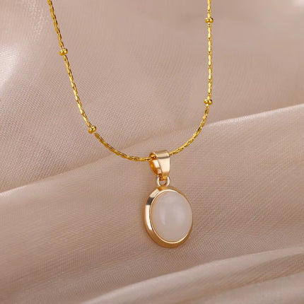 "Titanium Glow Oval Cat's Eye Pendant Necklace"







"Titanium Glow Oval Cat's Eye Pendant Necklace"