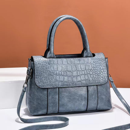 Crocodile Pattern PU Leather Crossbody Bag – Daily Use
