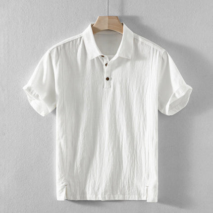 Men’s Breathable Cotton & Linen Casual Shirt