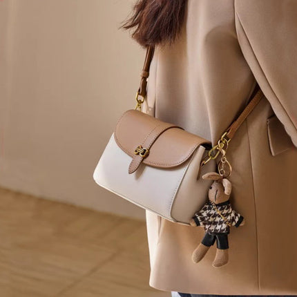 Street Trend PU Crossbody Bag – Light Brown