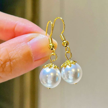 Geometric Artificial Pearl Earrings for Fashion Commuter Women