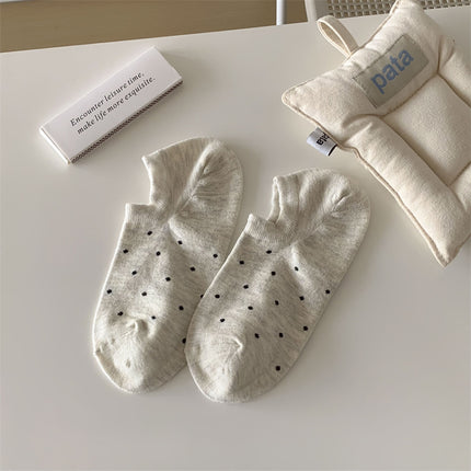 Simple Cotton Invisible Non-Slip Ankle and Boat Socks