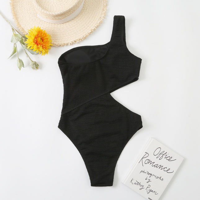 Retro High-Waist One-Piece Swimsuit