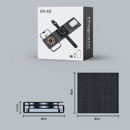 3-in-1 Transparent Magnetic Folding Wireless Charging Station