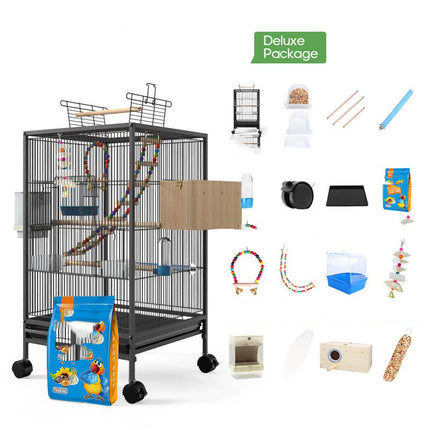 Large Metal Bird Cage for Parrots & Small Birds
