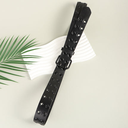 Hollow Out Alloy PU Waist Belt