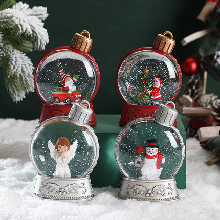 Christmas LED Craft Figurines – Old Man, Snowman, Child Tree & Angel Decorations