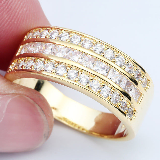 Unisex Starry Sky Fruit Ring – Electroplated Copper European Style