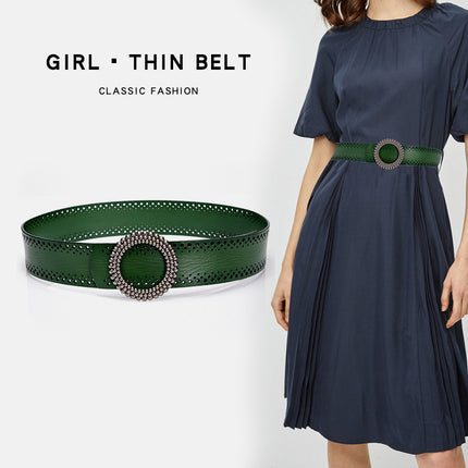 Leather Waist Seal with Carving Design