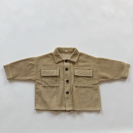 Corduroy Retro Cardigan Coat – Kids