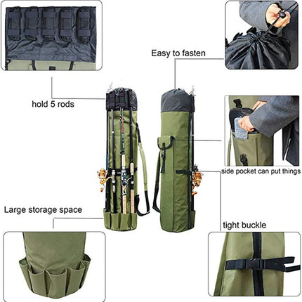 Cylinder Outdoor Fishing Bag – Multifunctional Sea Rod Fishing Gear Storage