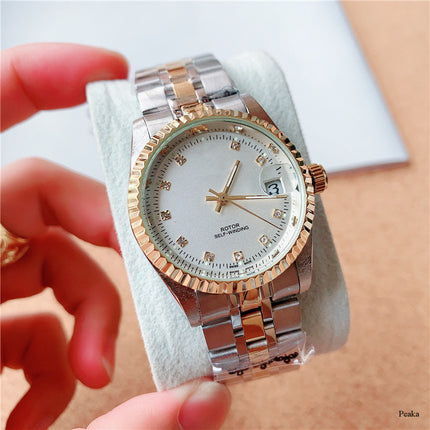 Casual Mechanical Watch with Calendar and 24-Hour Indication
