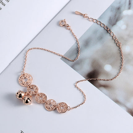 Rose Gold Stainless Steel Link Chain Anklet for Women