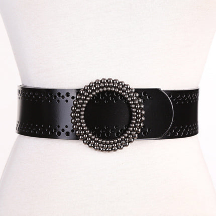 Leather Waist Seal with Carving Design