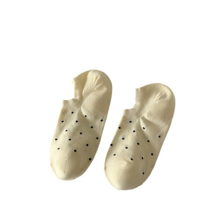 Simple Cotton Invisible Non-Slip Ankle and Boat Socks