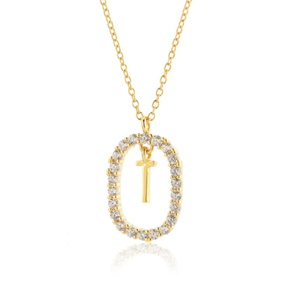 925 Sterling Silver Alphabet Initial Necklace