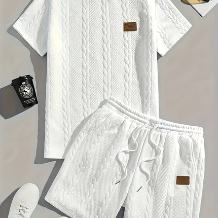 Men’s Summer Sportswear Set – T-Shirt & Trousers