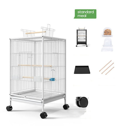 Large Metal Bird Cage for Parrots & Small Birds