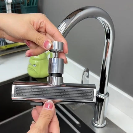 Kitchen Faucet Waterfall Bubbler – 360° Rotating Splash-Proof Nozzle
