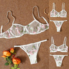 Women's Sexy Three-Point Mesh Lingerie Set (Bra + Underwear)