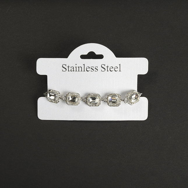 Electroplated Alloy Diamond Shape Bracelet