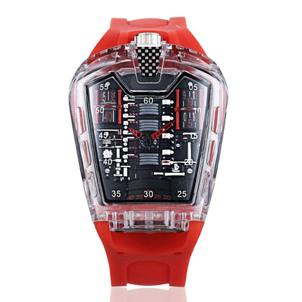 Sports Quartz Watch with Silicone Strap