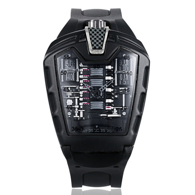 Sports Quartz Watch with Silicone Strap