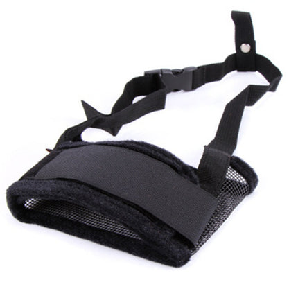 Adjustable Breathable Dog Muzzle – Soft Canvas Anti-Bite Mask with Velcro Straps (XS–XXL)