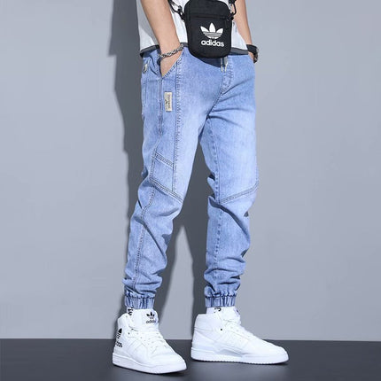 Men’s High-Waist Straight-Leg Denim Pants