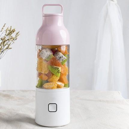 USB Rechargeable Portable Juicer – 600ml Glass Blender Bottle with Single Blade