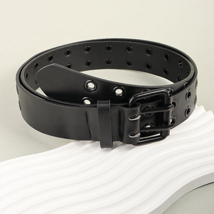 Hollow Out Alloy PU Waist Belt