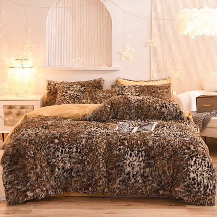 Luxury Thick Fleece Bedding Set – Warm Plush Winter Duvet Cover Set with Bed Sheet & Pillowcases