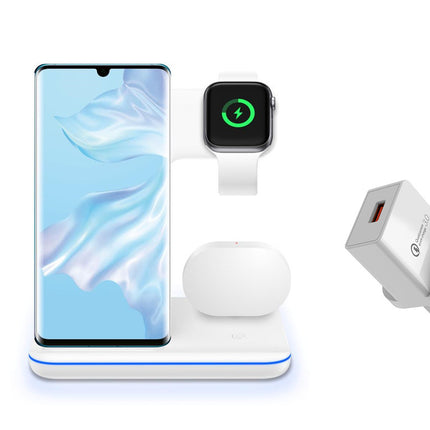 3-in-1 Wireless Charging Station for Phone, Watch & Earbuds