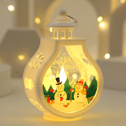 Christmas Candle Lamp – Pear-Shaped LED Candle Light (Tree / Snowman / Old Man / Deer)