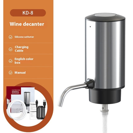 Electric Wine Decanter Dispenser – Rechargeable Wine Pourer & Storage Accessory