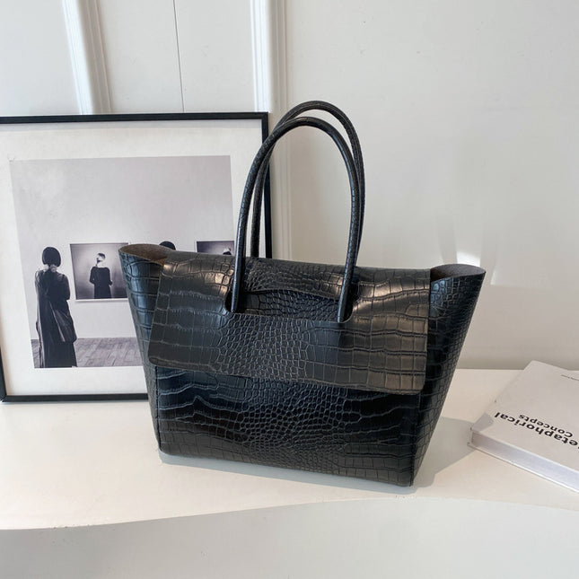 PU Leather Stone Pattern Handbag – Urban Simplicity Style