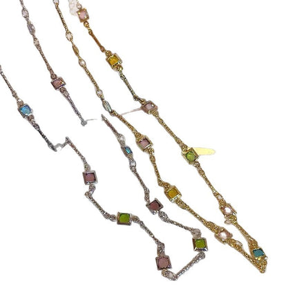 Geometric Crystal Clavicle Chain Necklace