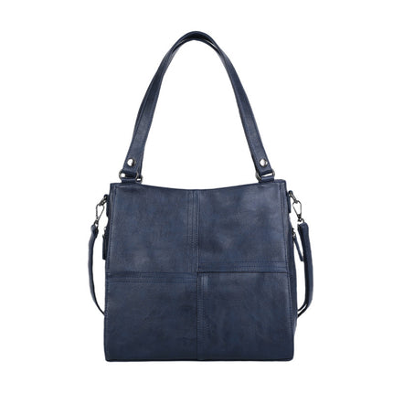 European and American Retro PU Barrel-Shaped Handbag